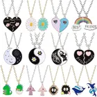 2 шт.компл. модное ожерелье с подвеской с надписью Best Friends Honey Love Couple Радужное разбитое сердце BFF хорошие друзья ювелирные изделия дружбы подарок