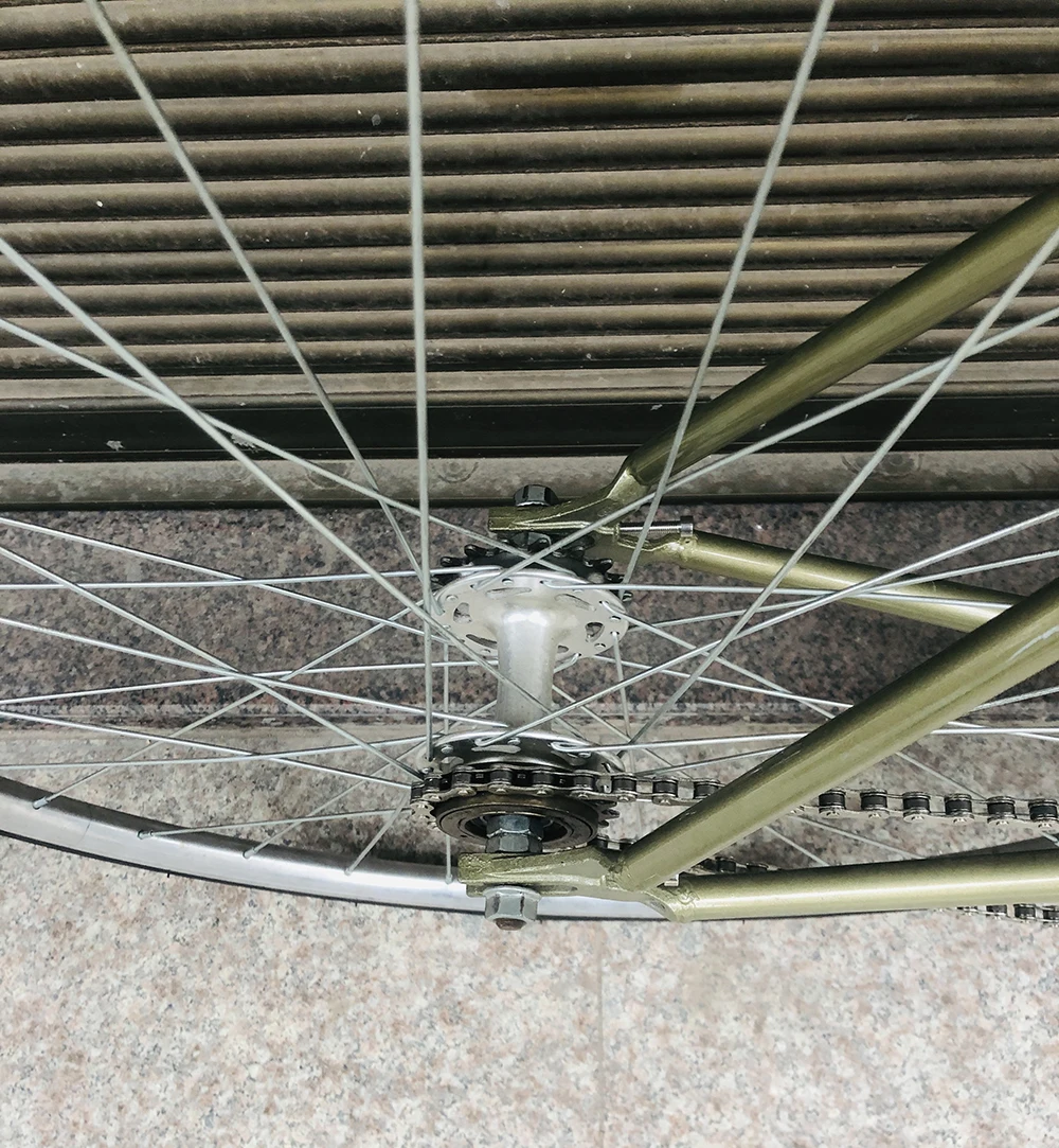 Ретро дорожный велосипед с золотой рамой 700C фиксированной передачей Велосипед