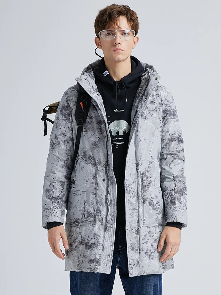 Пионерский лагерь новинка 2019 белый утиный пух куртка Мужская повседневная с