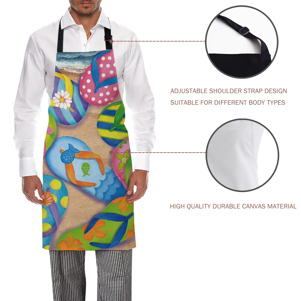 Индивидуальные фартуки Пляжные тапочки для женщин и пар Детский нагрудник