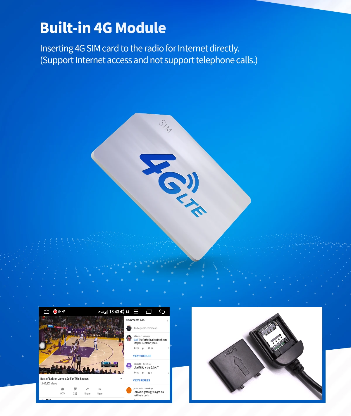 1" один DIN Восьмиядерный Android 8,1 gps навигация Встроенный 4G модем Zlink DSP универсальный автомобильный Радио стерео головное устройство gps плеер
