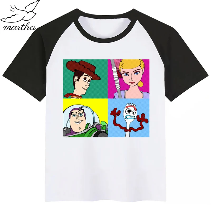 Детская забавная футболка История игрушек мультфильма детские летние топы с
