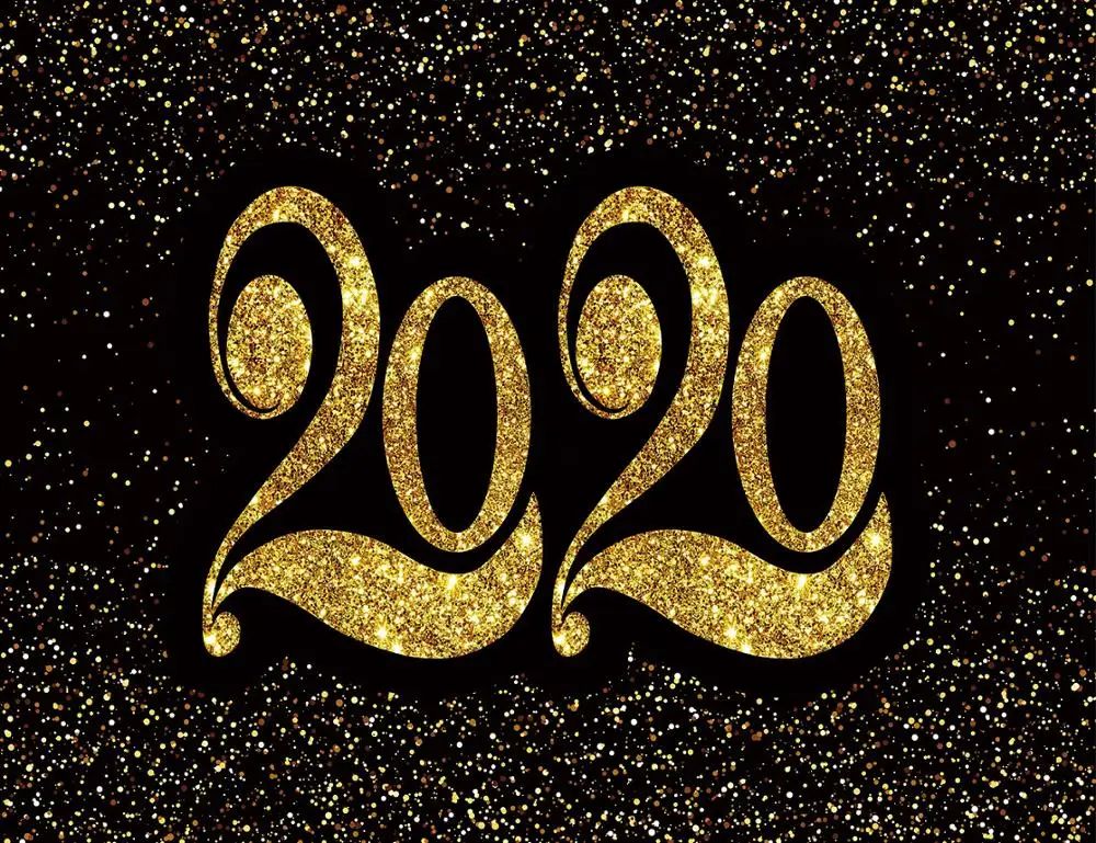 Счастливый новый год 2020 золотой блеск текстуры фотографии фон фото студия
