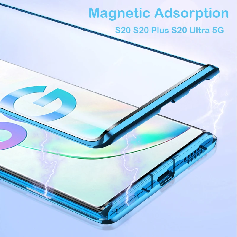 Чехол для samsung s20 ultra чехол с полным покрытием на 360 ° Магнитный флип galaxy plus + s 20