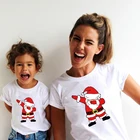 Рождественские Семейные футболки с Санта Клаусом, Рождественская одежда, подарок, Рождественская Одежда для маленьких девочек, мальчиков, мамы, детей, дочери