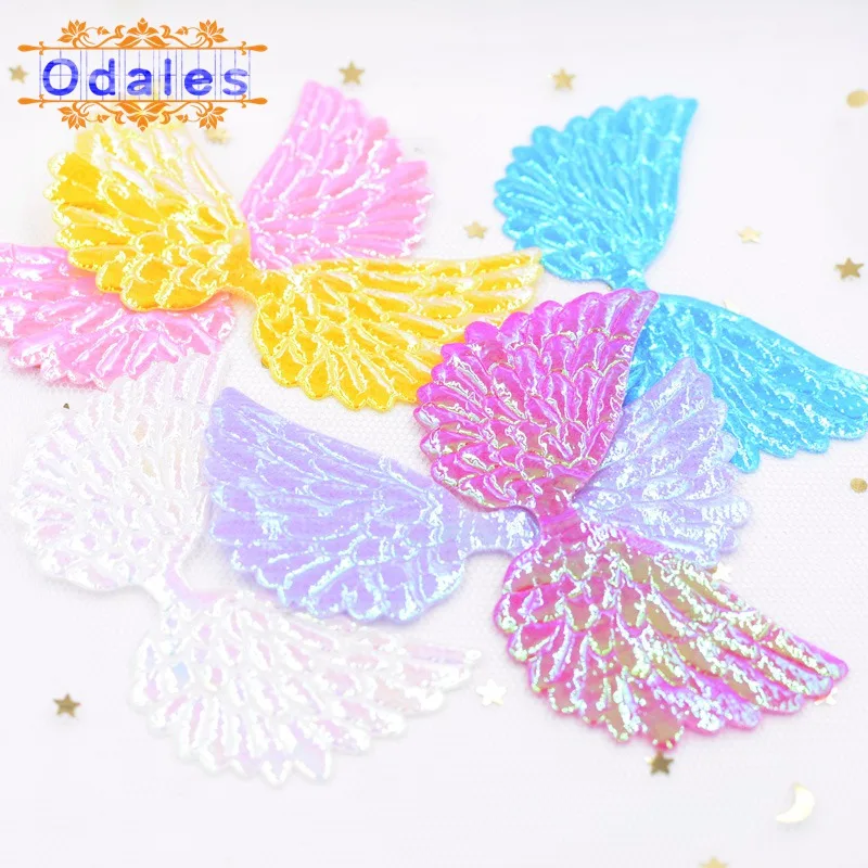 Патчи с блестками в виде крыльев Ангела тканевые блестящие аппликации сделай сам