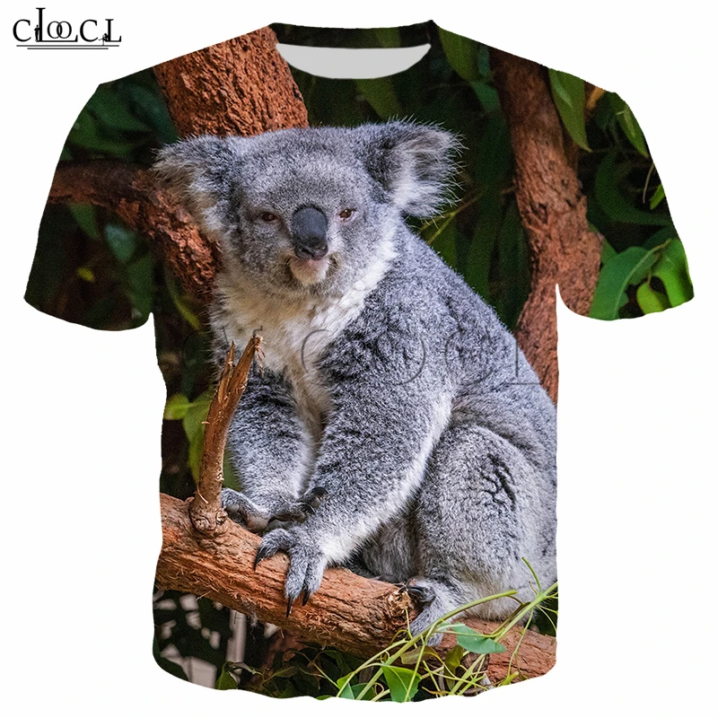 Забавный костюм коала с животными футболка для мужчин и женщин 3D принт короткий