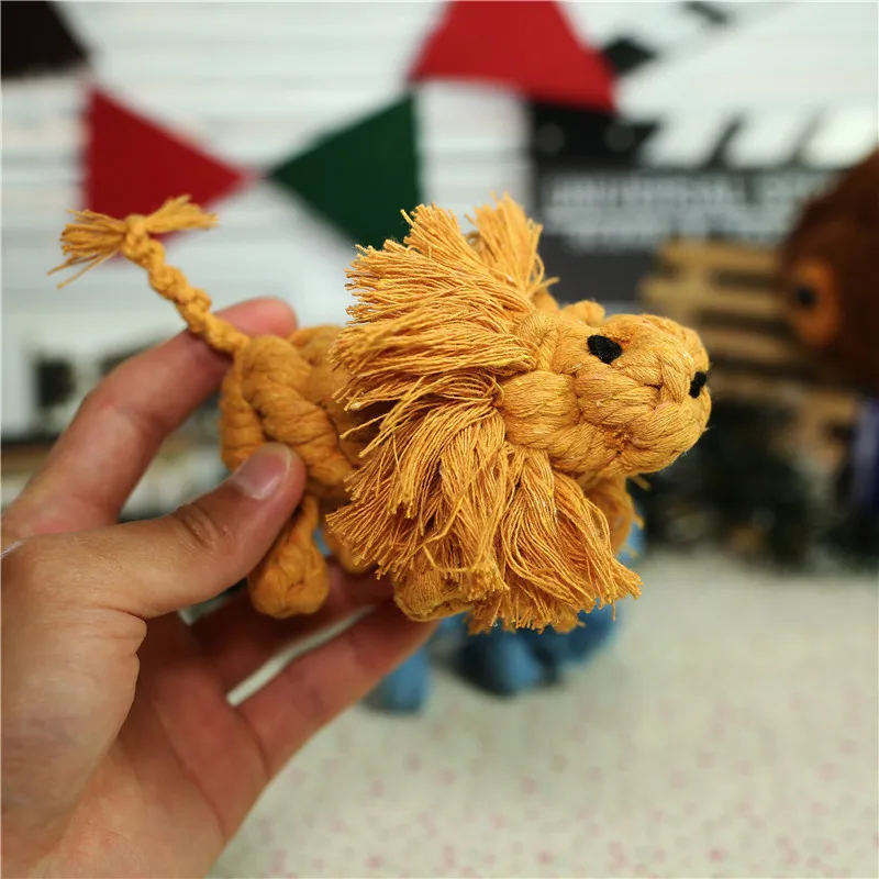 Креативный хлопковый веревочный тканый набор в форме животных для укусов собак