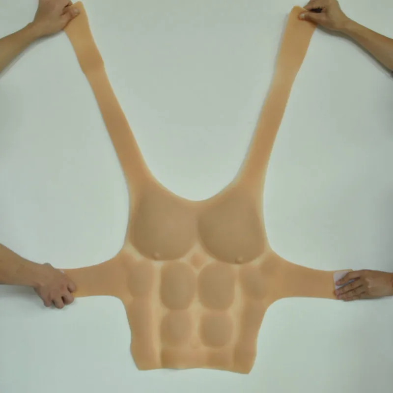 Силиконовая искусственная грудь мышцы мужской корсет сексуальный живот