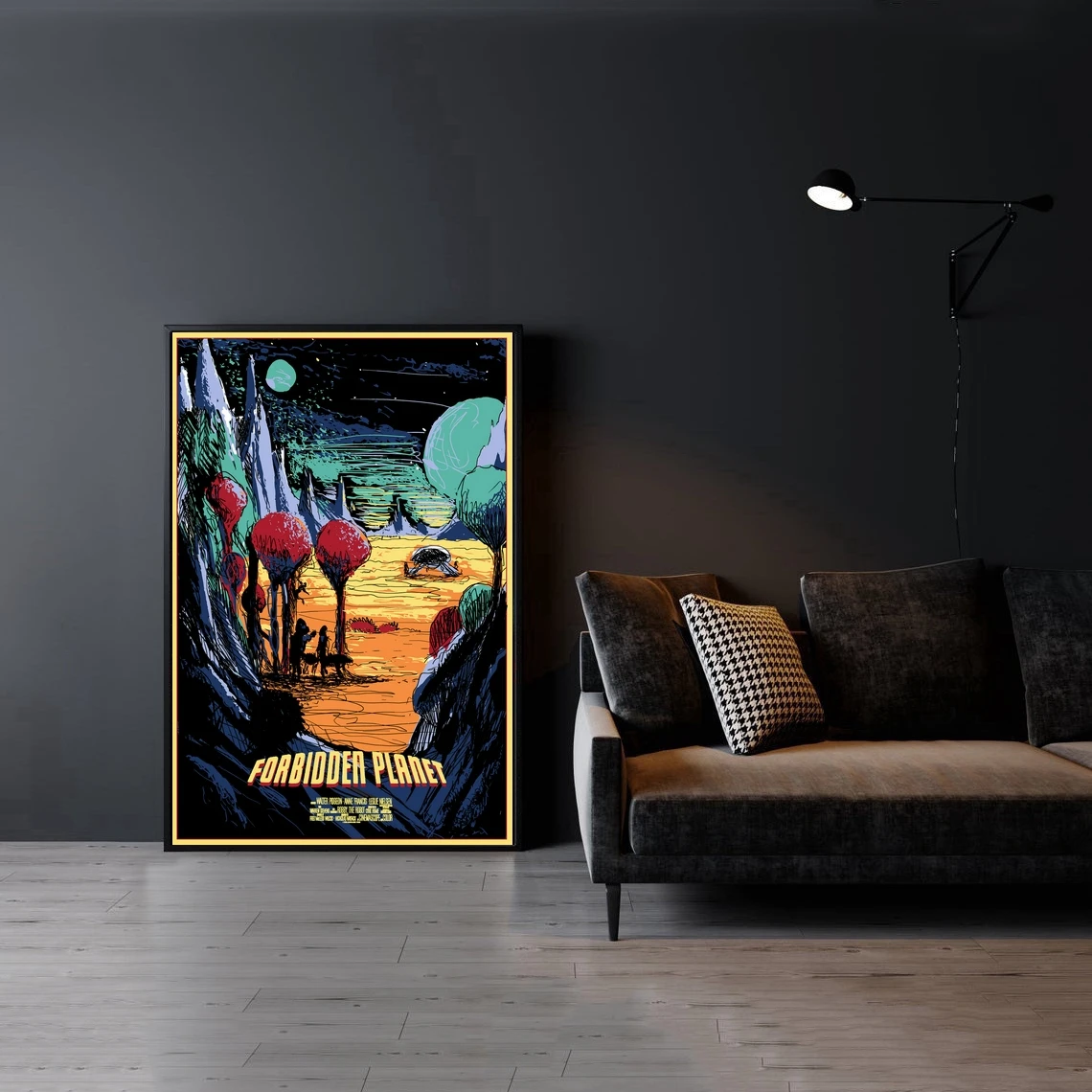 

Запрещенная планета ретро, Классическая научная фантастика, планета, Звездный Корабль, монстр, фильм, художественное оформление, Альтернат...