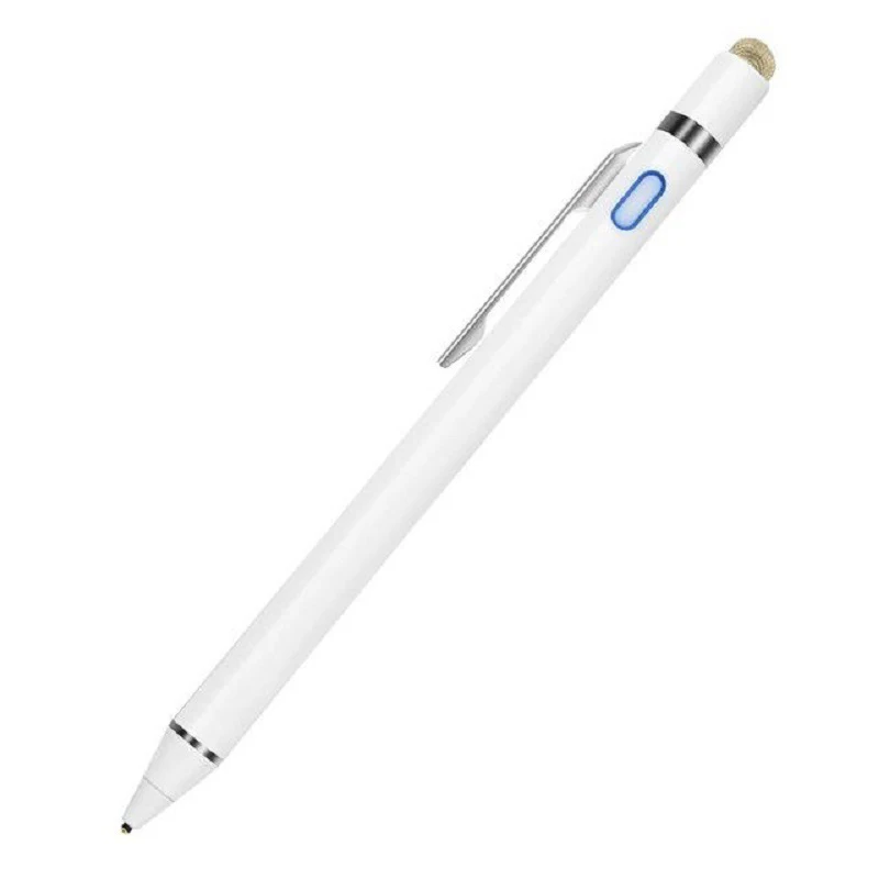 

1pc For Tablet Capacitive Stylus Pen White Painting Pen Phone Touch Screen Stylus USB Charger Touch Pencil For Writing Notes