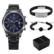 Simple Stainless Steel Quartz Watch Men Bracelet Watch Set Exquisite Birthday Gifts for Dad Husband Adjustable Braided Bracelets Other Image