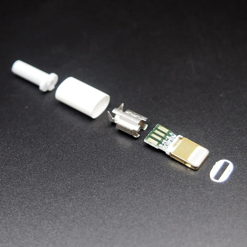 2 комплекта для iphone 5/6/6s/7 быстрая зарядка Lightning позолоченный штекер с корпусом 5 в
