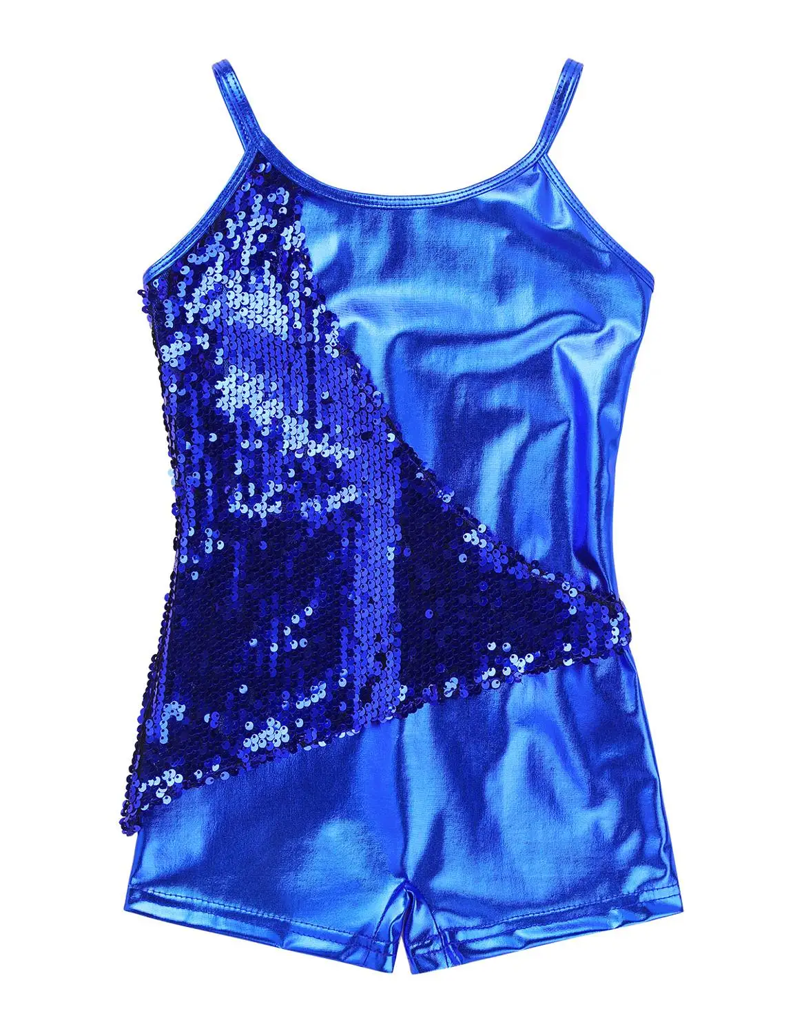 Детский гимнастический балетный трико для девочек костюм блестящий Блестящий