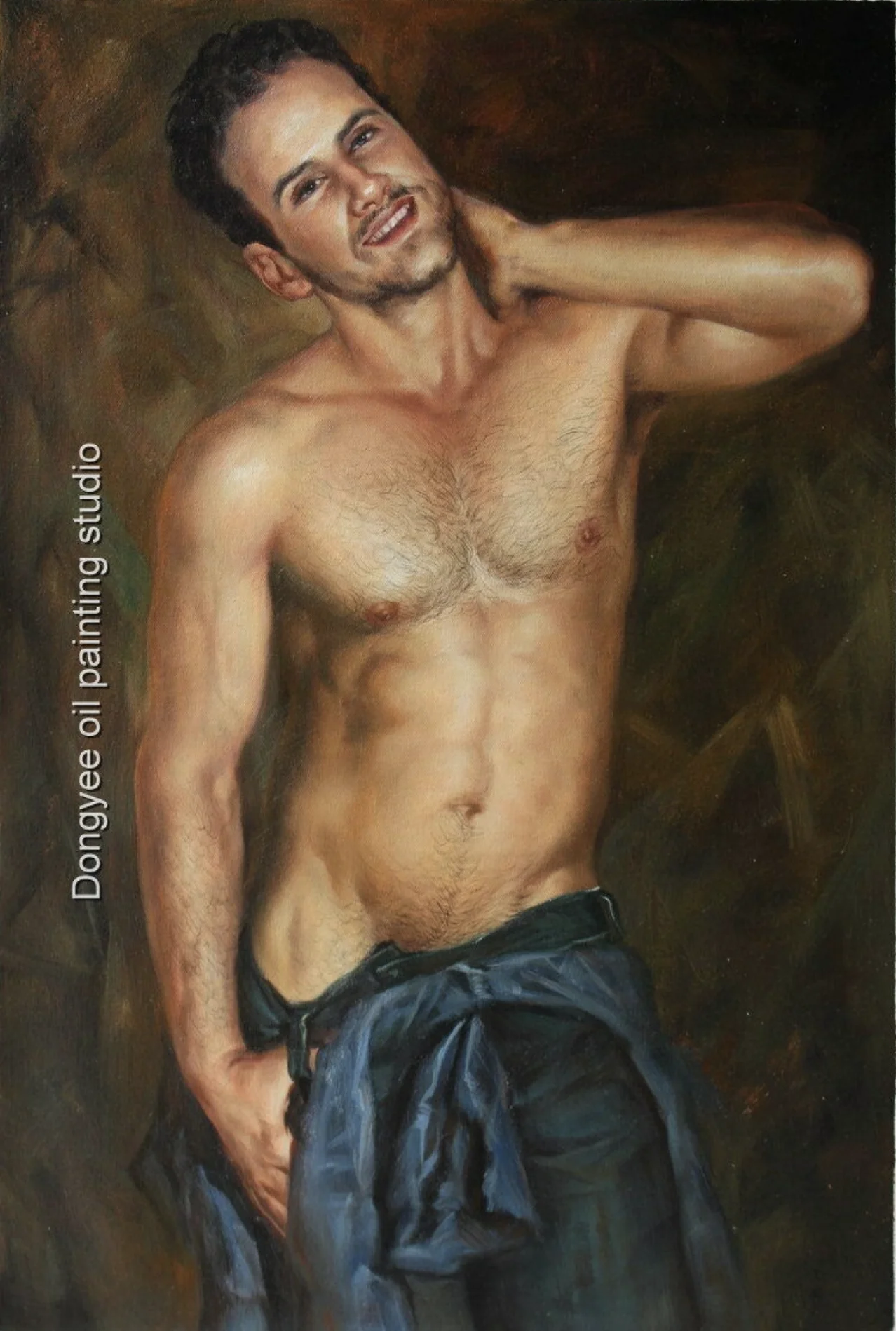 100% ручная работа картина маслом на холсте для мужчин Обнаженная красивая 24 &quotx