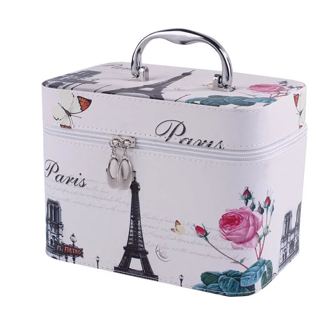 Женская косметичка с милым рисунком железной башни профессиональная