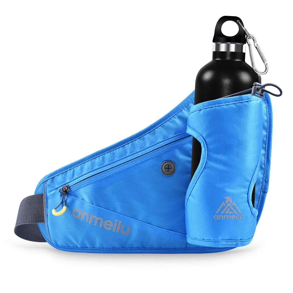 Поясная Сумка для бега с держателем бутылки водой регулируемый поясной мешок