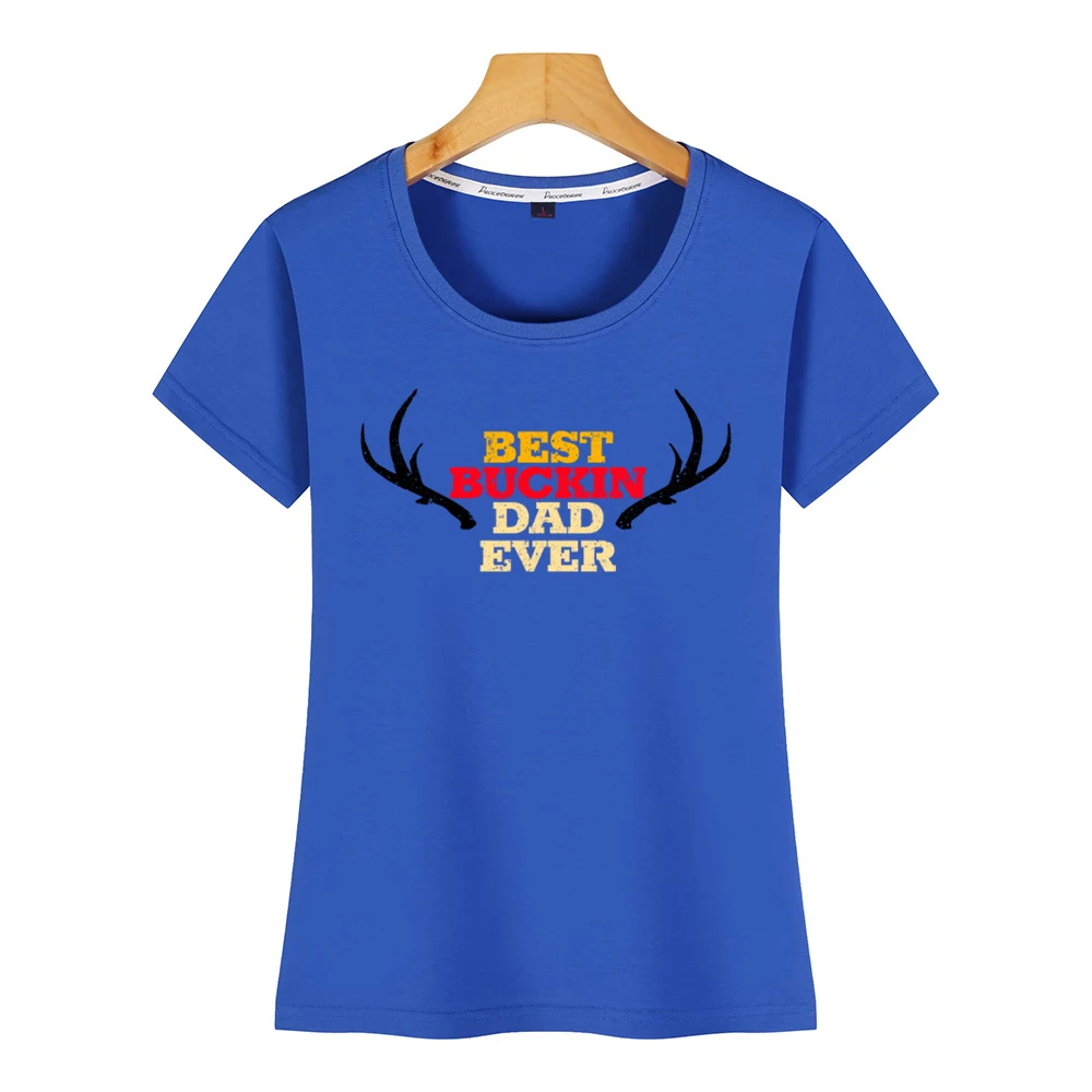 Tops T Shirt Women bow hunting accessory vintage best buckin dad O-Neck Vintage Cotton Female Tshirt | Женская одежда