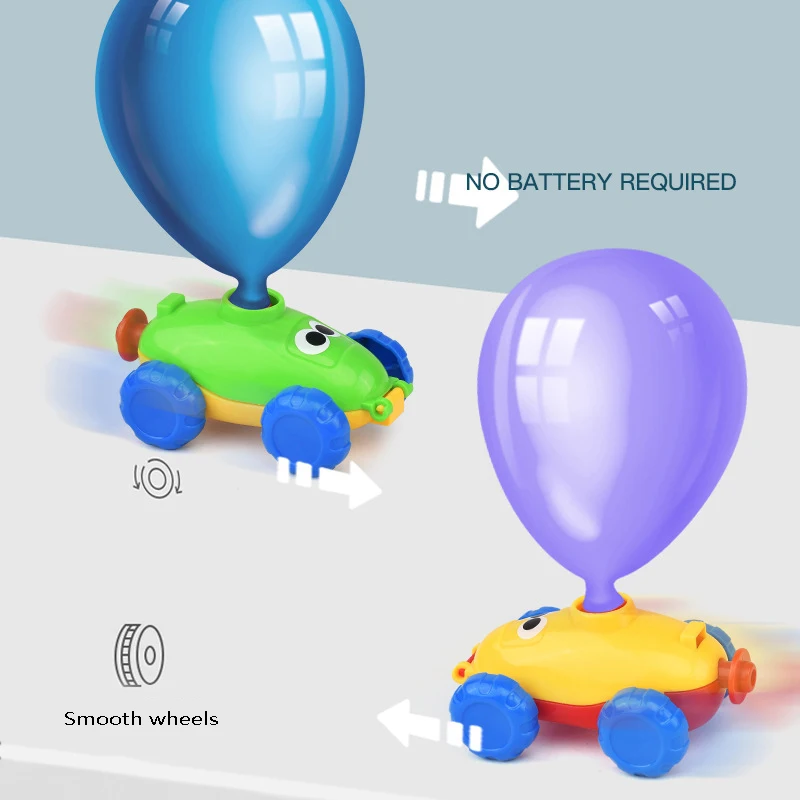 

Balloon Powered Cars Inertial Balloon Car Balloon Launcher Toy Set Creative Inflatable Pump Racing Car