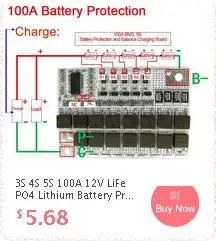 1s 2s 3s 4S батарея BMS плата защиты зарядки с балансом для ячеек 3,2 В LiFePo4 литий-железо-фосфатная батарея 3,6 В 7S 8S