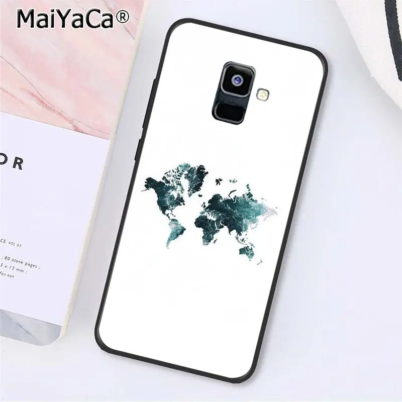 Чехол MaiYaCa с картой мира для Samsung Galaxy A51 A71 A80 A7 A8 A6 Plus A70 A9 2018 A50 A20 A30 A40 | Мобильные