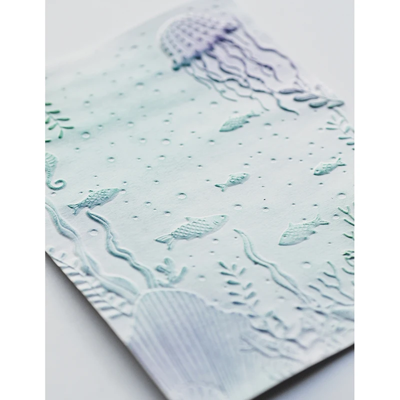 Новинка 2021 г. рельефная папка для изготовления объемного фона подводного мира