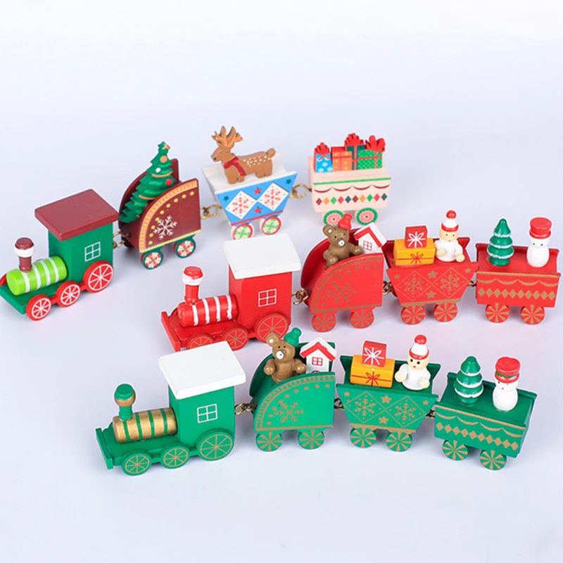 Креативный Рождественский четырехсекционный поезд рождественские Мультяшные