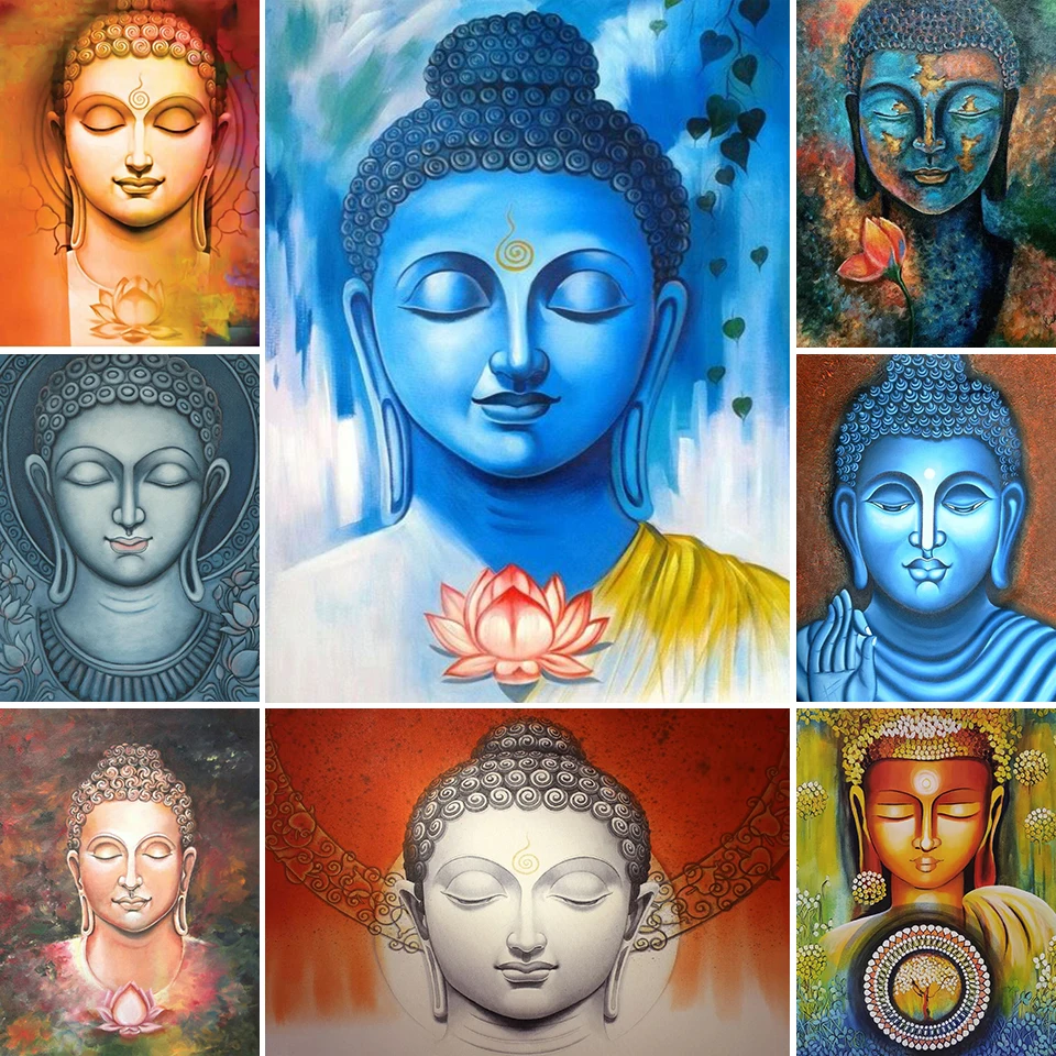 

5D DIY Diamond Painting Religion Buddha Cross Stitch Kit Full Square Drill Embroidery Mosaic Icon Picture Of Rhinestones Decor