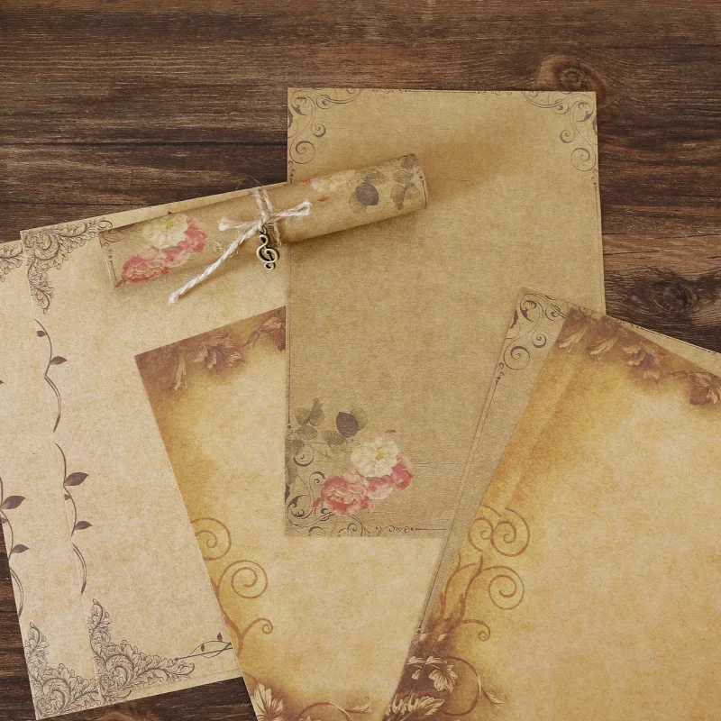 Handwritten Love Letter Retro Paper Set Envelope Kraft Bag With Hemp String Pendant Sealing Stickers |