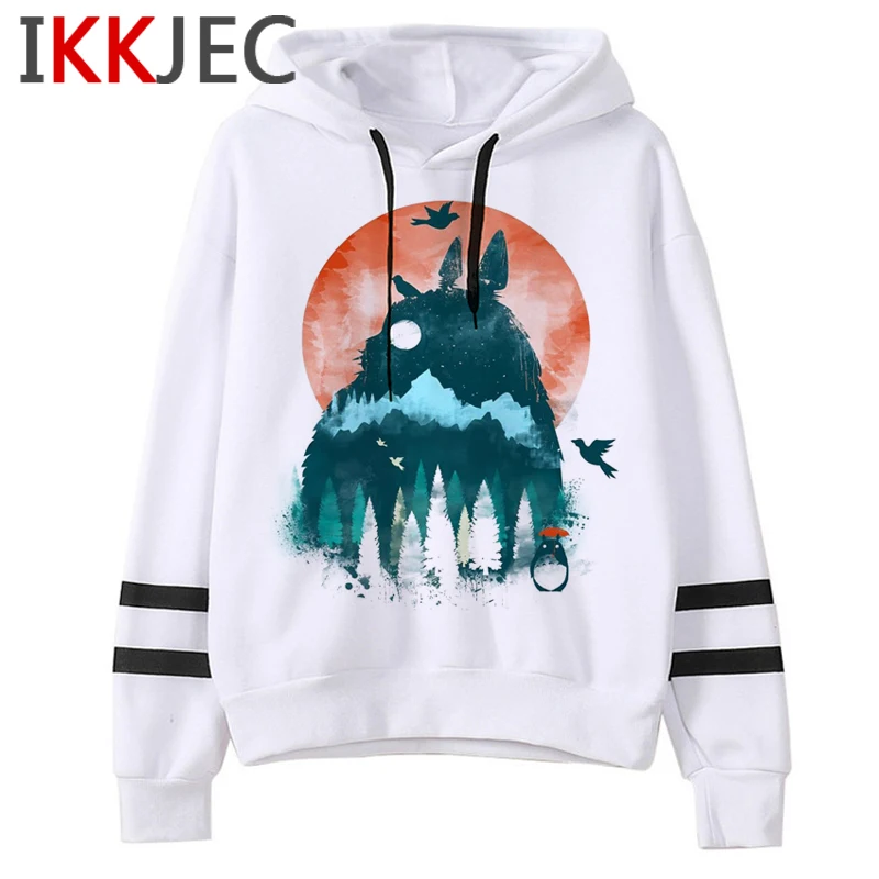 Totoro Studio Ghibli Harajuku Kawaii толстовки женские Ullzang Хаяо Миядзаки Забавный мультфильм толстовка 90s Графический милый с капюшоном Женский - Цвет: 2633