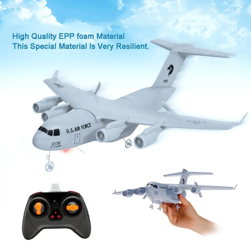 C17 RC Дрон DIY самолет транспорт 373 мм размах крыльев EPP беспилотный 2 4 ГГц 2CH 3 осевой