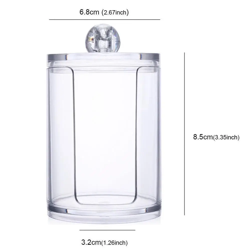 Acrylic Cotton Swab Makeup Organizer Storage Box Portable Container Make Up Jewelry Case Cosmetics | Дом и сад