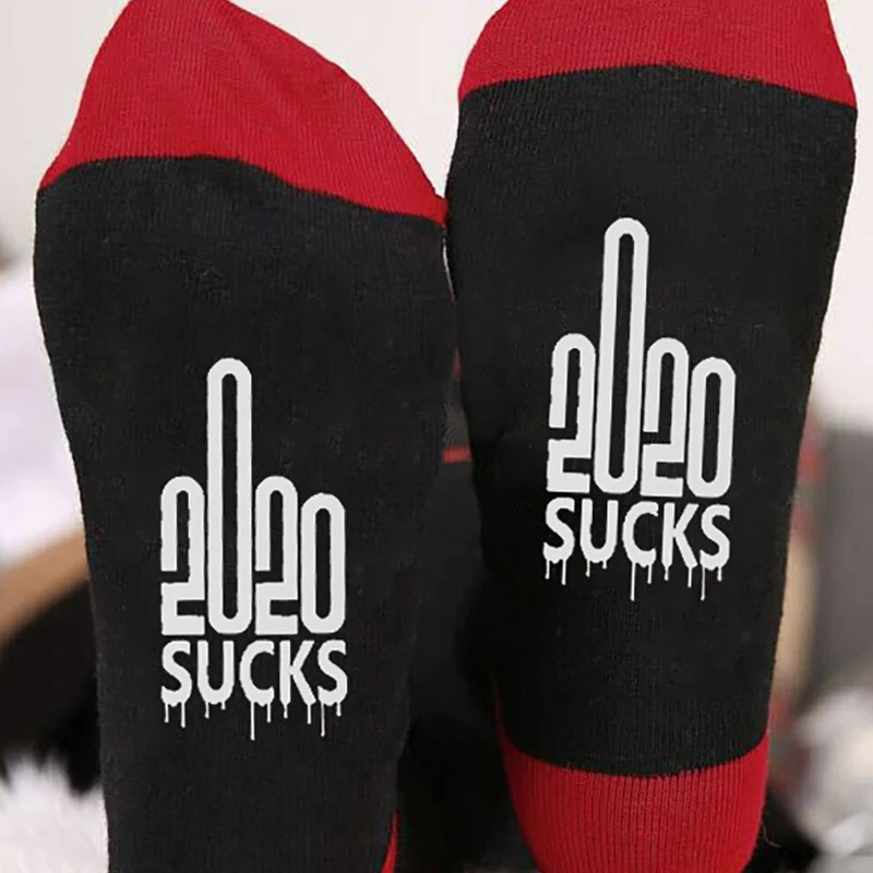 Женские и мужские хлопковые носки забавные среднего размера с надписью Understimate Me