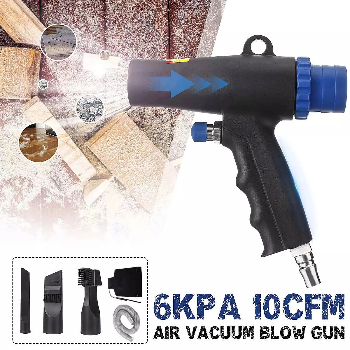 

High Pressure Air Duster Compressor Air Vacuum Blow Suction Guns Pistol Type Air Wonder Guns Kit Pneumatic Cleaning Tool