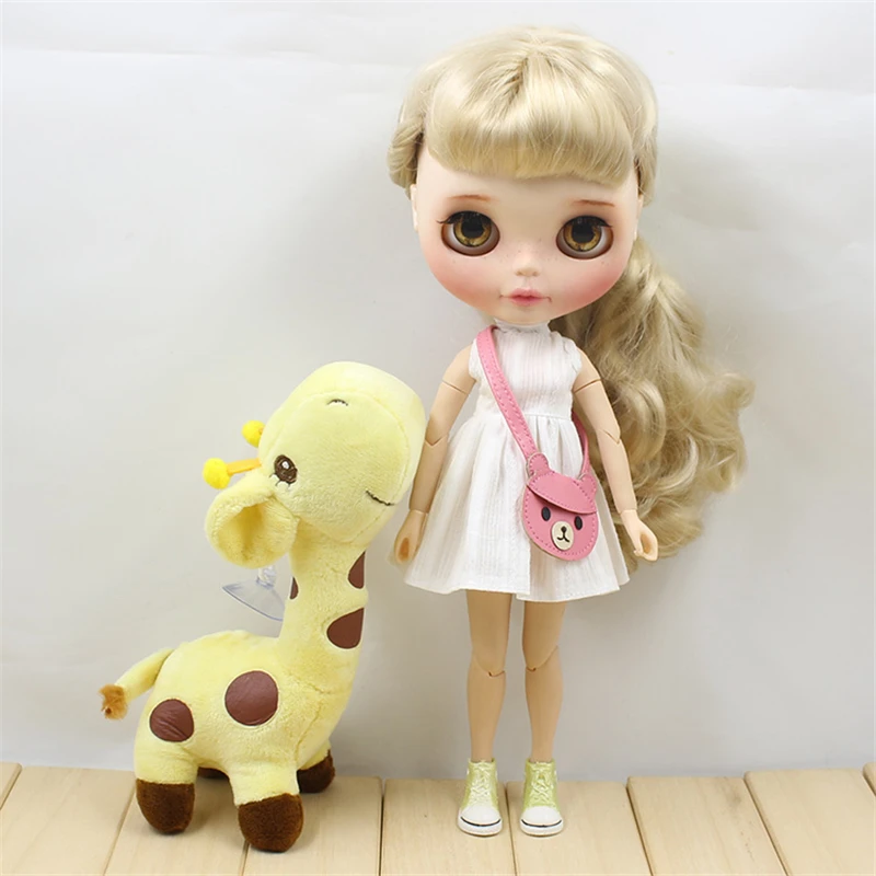 Кукла ледяная DBS Blyth одежда игрушка bjd куклы белая розовая сумка коричневая