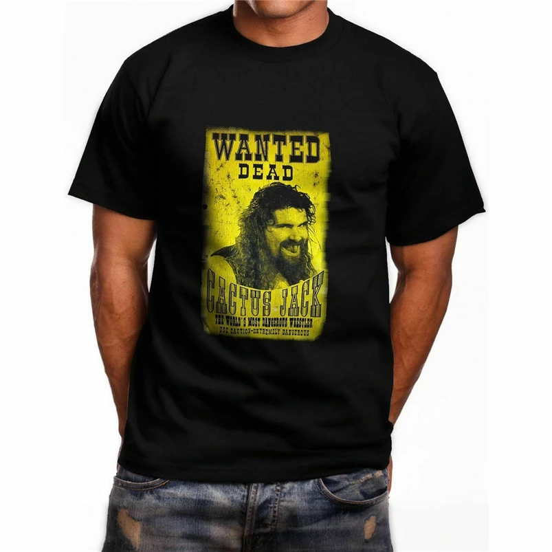 Новая мужская черная футболка с короткими рукавами и изображением кактуса Джека