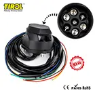 Tirol P3 7 Pin прицеп розетка коробка ПВХ с водонепроницаемостью с кабелем 1,5 м 12 В Европа прицеп соединитель T25557b