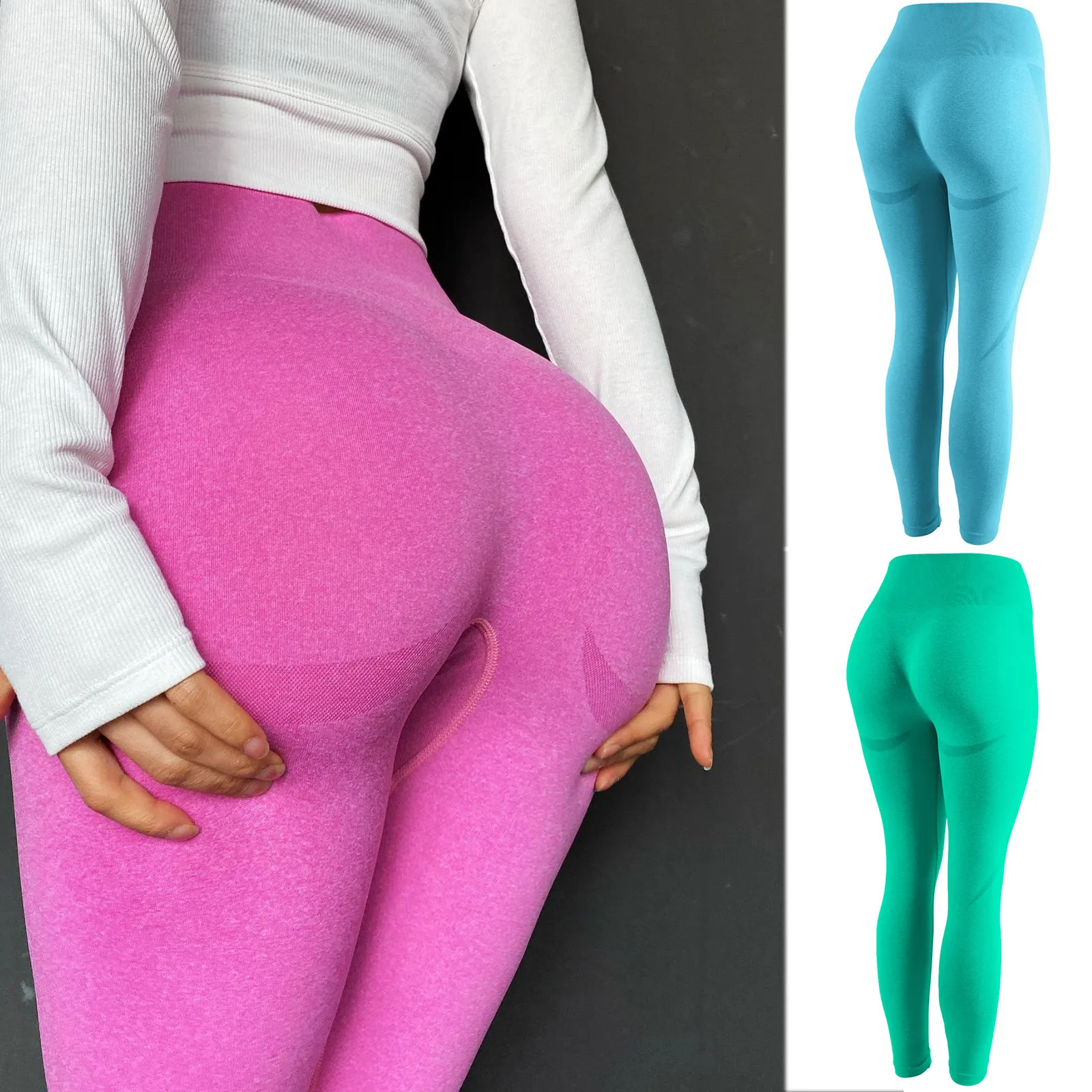 

2021 High Waist Seamless Leggings Push Up Leggins Sport Women Fitness Running Yoga Pants Energy Elastic Trousers Gym Girl Tights