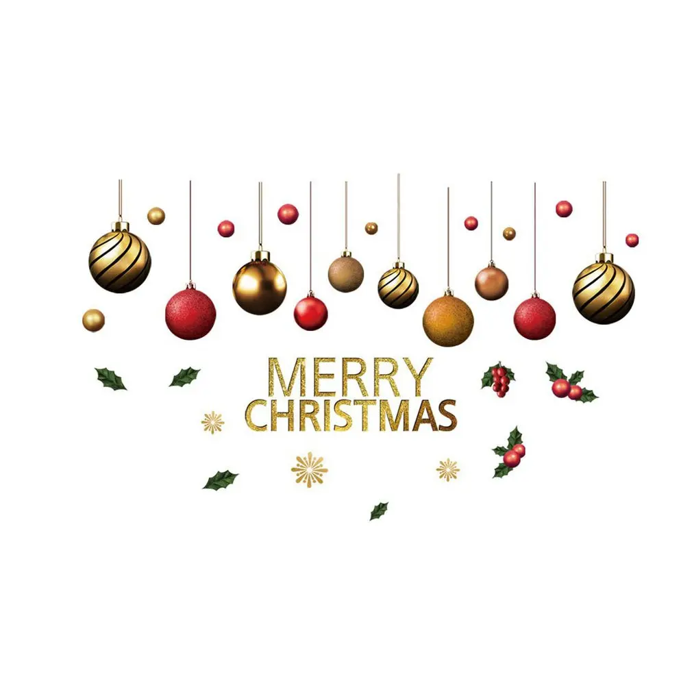 

Merry Christmas Wall Stickers Removable Christmas Decor for Home Wall decals Window Sticker Christmas Ornaments