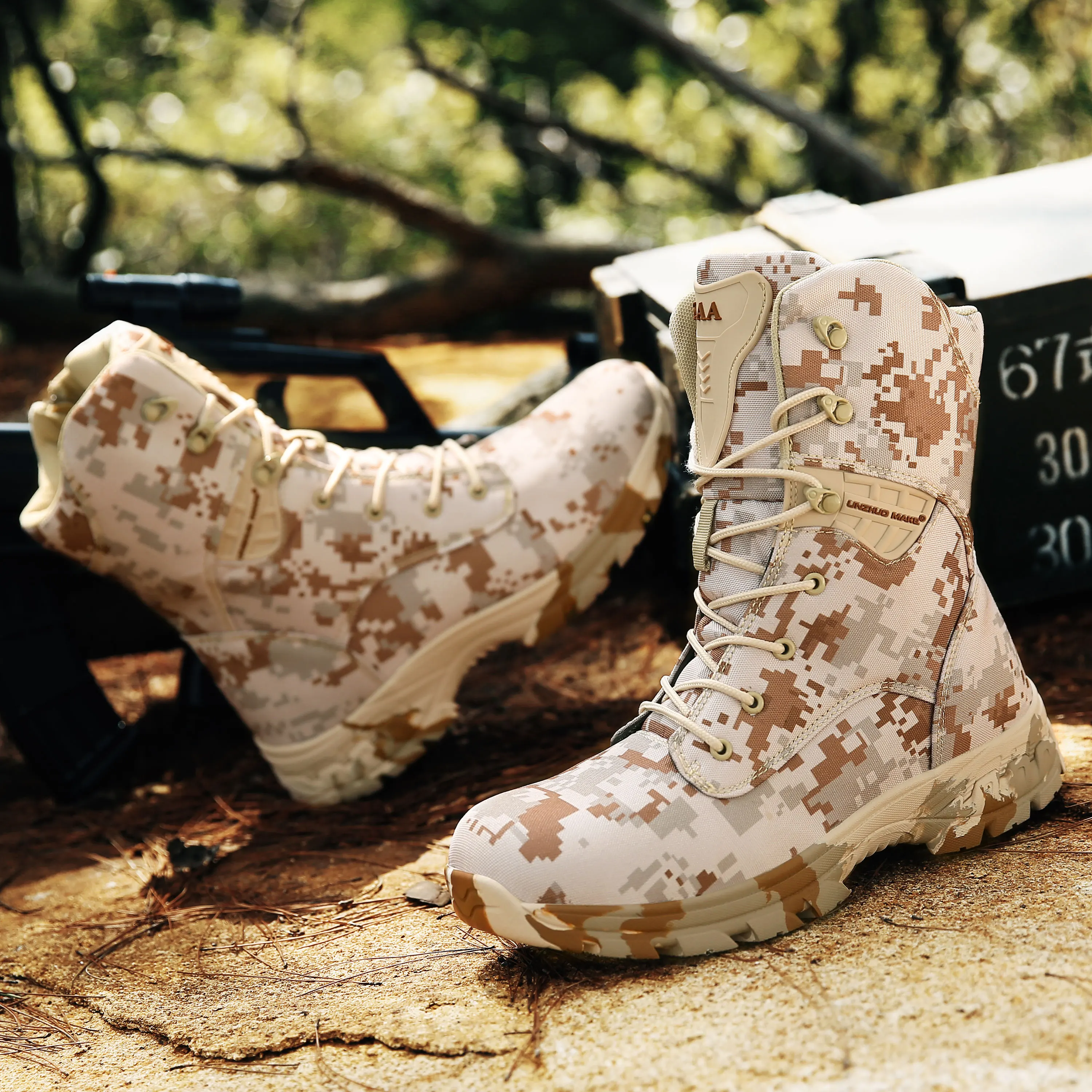 Мужские камуфляжные военные ботинки тактические кроссовки спецназа