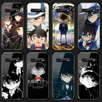 anime detective conan phone case tempered glass for samsung s20 plus s7 s8 s9 s10e plus note 8 9 10 plus a7 2018