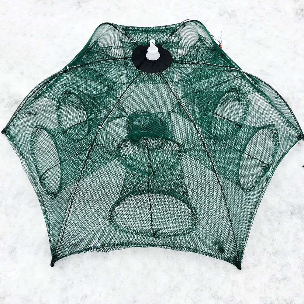 

Strong And Durable Lobster Net Nylon Folding Casting Net Automatic Fishing Net ABS Buckle 4/6/8/10/12/16/20 Holes