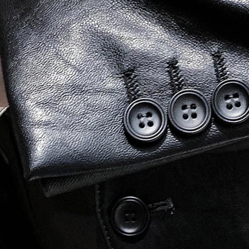 

2021 Brand clothing Fashion Men's High quality Casual leather jacket Male slim fit business leather Suit coats/Man Blazers