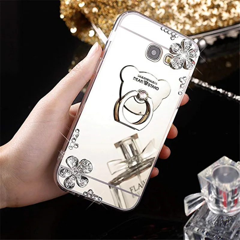 3D Алмазный Блестящий зеркальный чехол для телефона samsung Galaxy J7 Prime G610F J3 J5 G570F J2