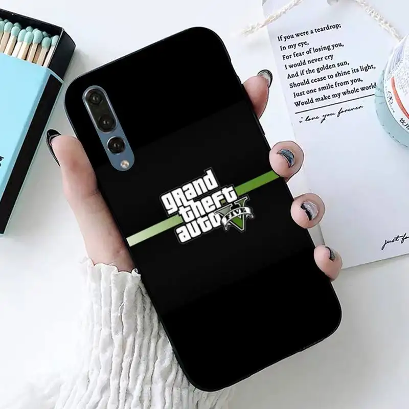 LVTLV Special Gta Grand Theft Auto 5 V San Andreas Painted Phone Case for huawei P8 P9 p10 p20 P30 P40 pro lite psmart 2019 | Мобильные