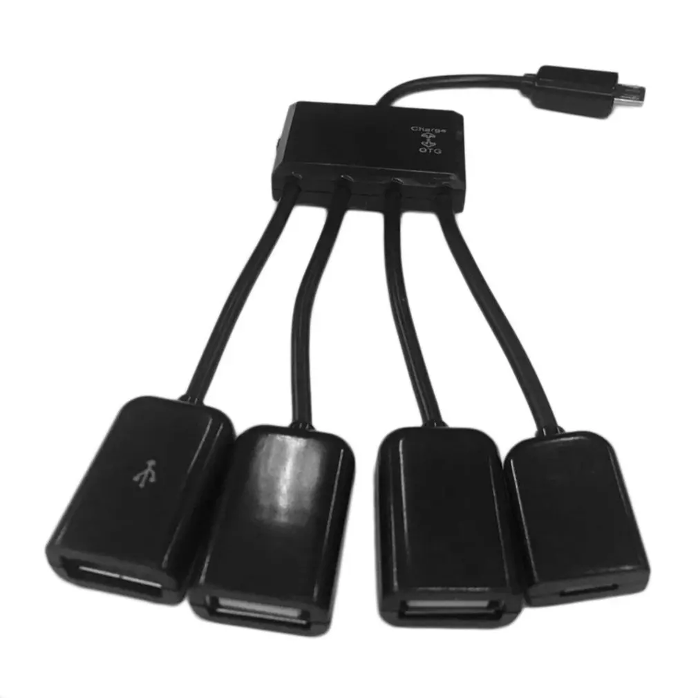 4 в 1 Порты Micro usb-хаб адаптера переменного тока с Мощность зарядки OTG USB HUB хост