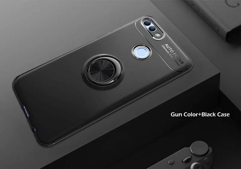 Чехол Tsimak для huawei Y5 Y6 Pro Y7 Y9 Prime, Силиконовый противоударный чехол для телефона с магнитным кольцом для автомобиля