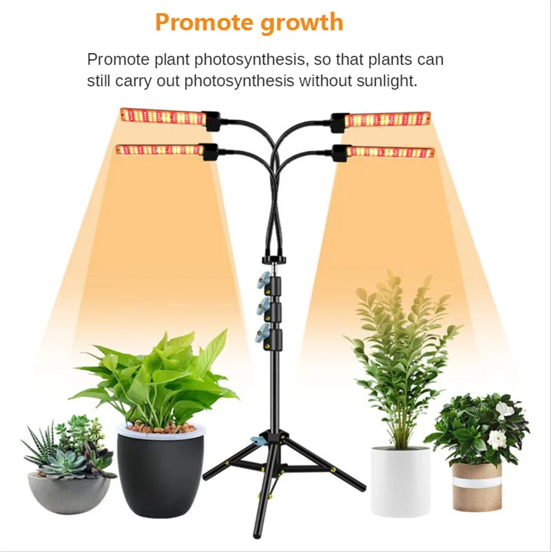 

Led Grow Light Full-spectrum Greenhouse Nursery Lamp Floor Tripod Folding Type Phyto Lamp Grow Tent Adjustable Led Plant Growth