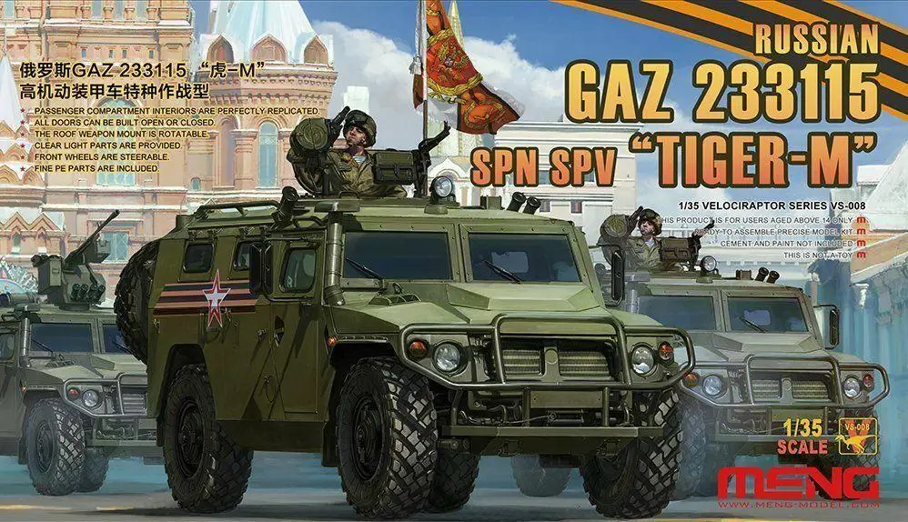 Meng VS-008 Model 1/35 RUSSIAN GAZ 233115 SPN.SPV 'TIGER-M" 