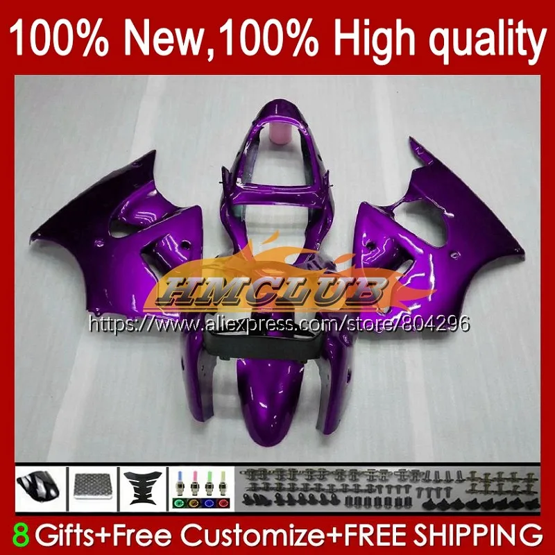 

Комплект корпуса для KAWASAKI NINJA, полностью фиолетовый ZZR600 ZX600CC 2005 2006 2007 2008 73No.210 ZZR-600 ZZR 600 CC 600CC 05 06 07 08 обтекатель